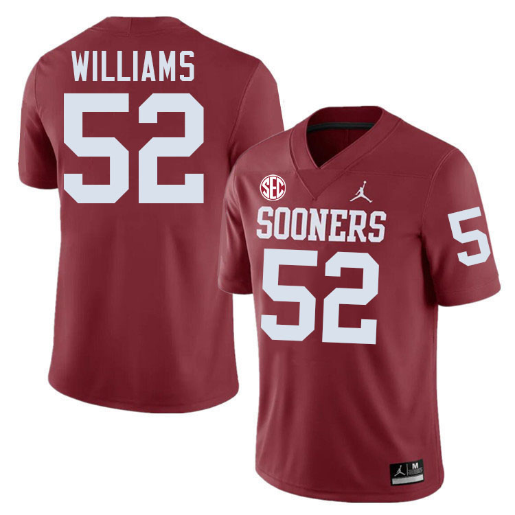 Oklahoma Sooners #52 Damonic Williams College Football Jerseys,Uniforms-Crimson
